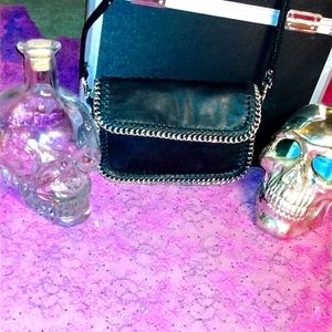 Sondra Roberts leather crossbody with chain detail